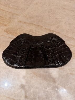 Nancy Gonzalez Genuine Crocodile Black clutch